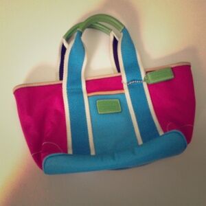 Authentic Coach Colorblock Top Handle